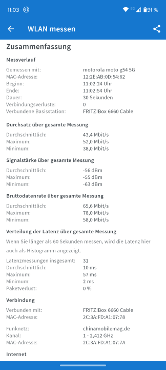 Moto G54 5G WLAN Test 2