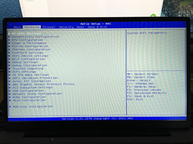 Alldocube GTBook UEFI BIOS