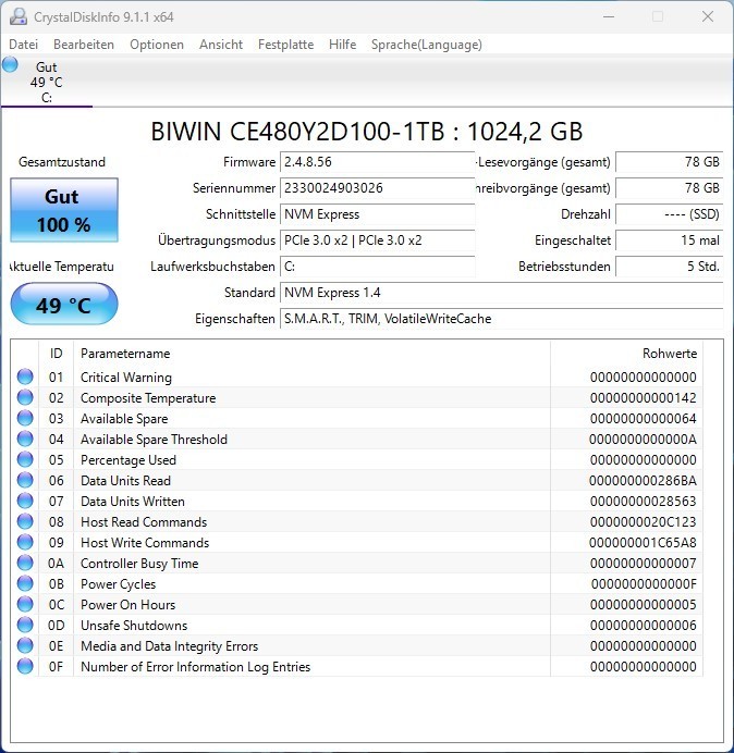 NiPoGi AK1 Plus SSD Info