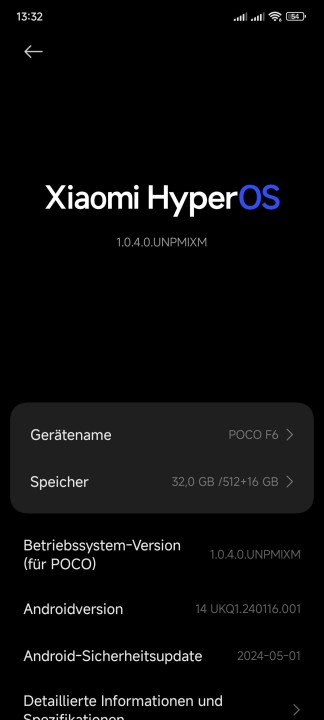 Poco F6 HyperOS Software