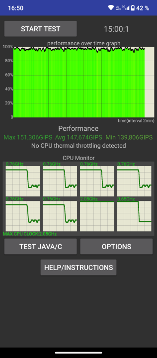 AGM X6 CPU Throttle Test