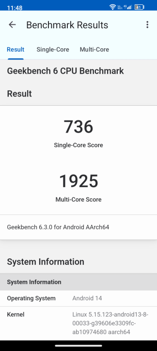 UmiDigi G9 5G Geekbench CPU Benchmark