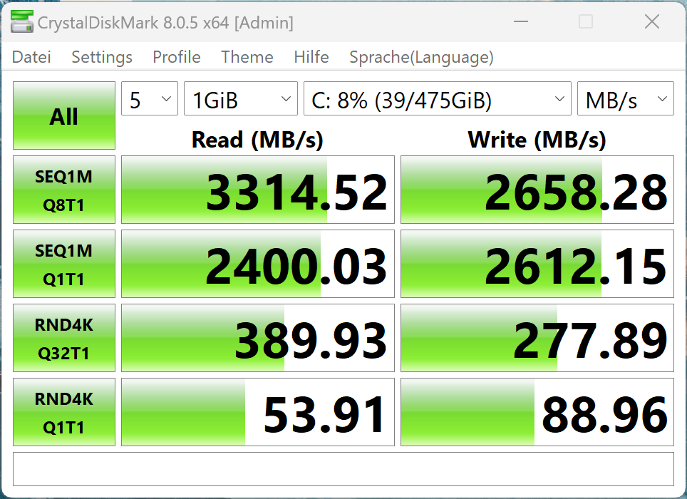 Chuwi Hi10 Max SSD Benchmark