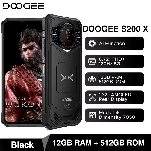 Doogee S200 X Schwarz