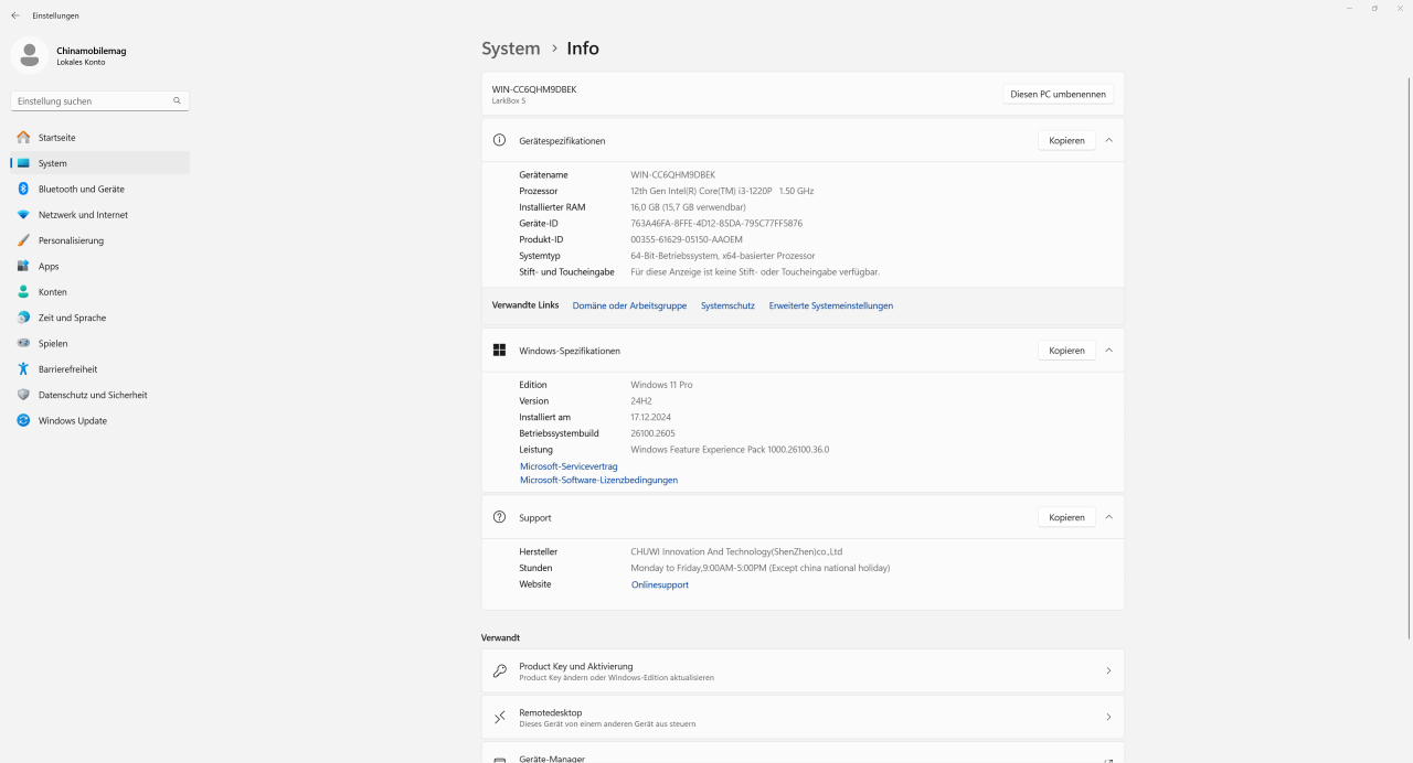 Chuwi LarkBox S Windows 11 Pro