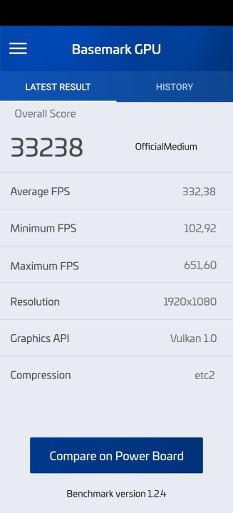 Realme GT7 Pro Basemark GPU Benchmark