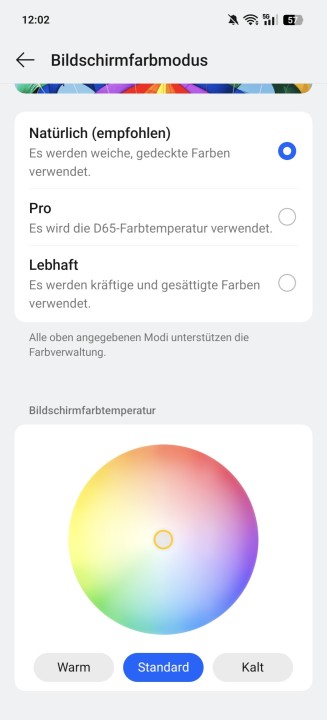 Oppo Find X8 Pro Display Einstellungen